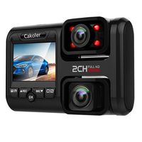 Cakoler Dual Dash Cam for Uber Lyft Car 1080P Full HD with Infrared Night Vision IR Camera 170° Wide Front and Interior Sight, Max 256GB SD TF Card Sony Sensor