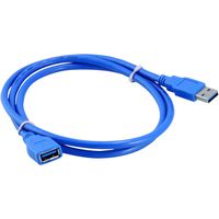 JPQuality USB 3.0 A-Male to A-Female Extension Cable, 3 Feet / 1 Meter, Blue