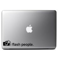 I Flash People Funny Camera Photographer Vinyl Sticker Laptop iPhone Cell Decal