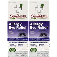 Similasan Allergy Eye Relief Eye Drops 0.33 Ounce Bottle, for Temporary Relief from Red Eyes, Itchy Eyes, Burning Eyes, and Watery Eyes, 2 Count