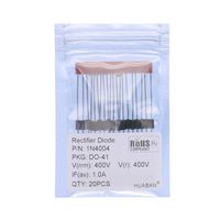 20PCS 1N4004 Rectifier Diode 1A 400V DO-41 (DO-204AL) Axial 4004 1 Amp 400 Volt