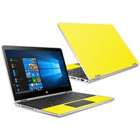 MightySkins Skin Compatible with HP Pavilion x360 15.6" (2018) - Solid Yellow | Protective, Durable, and Unique Vinyl Decal wrap Cover | Easy to Apply, Remove, and Change Styles | Made in The USA