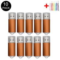 10PCS 2.0/3.0 USB Flash Drive Pen Drive Memory Stick Thumb Stick Pen Black (2.0/1GB, Orange)