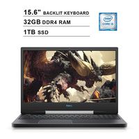 Dell G5 15 5590 15.6 Inch FHD 1080P Gaming Laptop (9th Gen Intel Quad Core i5-9300H up to 4.1 GHz, 32GB DDR4 RAM, 1TB SSD, GeForce GTX 1650 4GB, Backlit KB, Windows 10) (White)