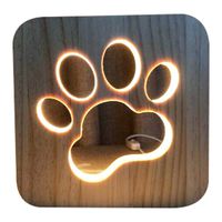 LED Night Light 3D Wood Lamp Novelty Figure USB Lamp Birthday Christmas Gift (06)