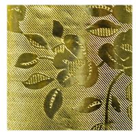 Foil Gift Wrap Paper 7-1/2 Inches Wide X 150 Feet Long Floral Gold