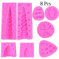 YuBoBo Unicorn Silicone Mold Unicorn Horn Ears and Eyelash Cake Topper Molds 3D Unicorn Cake Mold Set Fondant Cake Decoration Molds For Birthday/Party Cake Decoration Made