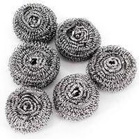 LANGING 6 Pcs Household Stainless Steel Cleaner Cleaning Ball Steel Wire Scourer