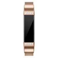 QusFy Metal Bands Compatible with Fitbit Alta/Alta HR/Ace, Stainless Steel Metal Replacement Accessories Small with Diamond Dressy Design for Women Men, Silver, Black, Rose Gold, Colorful, Champagne