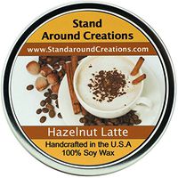 Premium 100% All Natural Soy Wax Aromatherapy Candle - 16 oz Tin Hazelnut Latte: A nostalgic hazelnut latte blend.