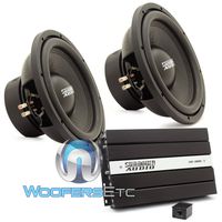 pkg Sundown Audio (2) E-12 V3 D4 12" Subwoofers + SAE-1000D Monoblock Amplifier