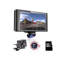 elebest 360 Degree HD Lens Car DVR Camera Black Box Full View Dual Dash Cam Front and Rear Dashboard Video Recorder 5 inches Touch Screen G-Sensor Loop Record Included 32GB Micro SD Card Easy Install