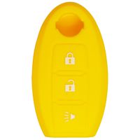 qualitykeylessplus Yellow Rubber Case Silicone Protective Cover for Nissan Remotes with Free KEYTAG