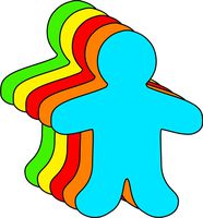 3" Person Small Assorted Color Creative Cut-Outs, 31 Cut-Outs in a Pack for Around The World, Unity in Diversity Kids' Craft Projects for School/Classroom.