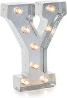 Darice Silver Metal Marquee Letter - Y-9.87" Tall, Galvanized Finish