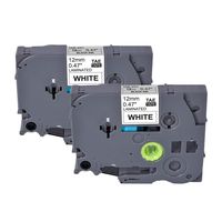 2 Pack NEXTPAGE 1/2"x26.2' (12mmx8m) Black on White New P-Touch Label Tape Compatible for Brother TZe-231 TZe231 TZ-231 TZ231