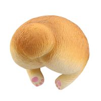 Colorzonesd Refrigerator Stickers Photorealistic Corgi Butt Creative Creative Three-Dimensional Magnetic Buckle Refrigerator Stickers Realistic Corgi Butt Hand Doing Creative Stereo (Light Coffee)