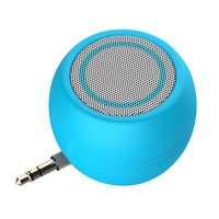 Rumfo Mini Phone Speaker Portable Wireless Plug in Speaker with 3.5mm Aux Audio Jack Rechargeable Plug and Play Clear Bass Speaker Universal for Cell Phone iPad MP3 MP7 Tablet Computer (Sky Blue)