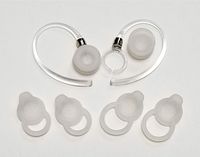Set of 6 pcs. (2 Earhooks, 4 Earbuds) for Motorola Elite Flip HZ720, H19 H19txt, H17 H17txt, H525, H520,HX550, HX600 BOOM, BOOM 2 Bluetooth Wireless Headset Ear Hook Loop Clip Eargel Eartips Cushions