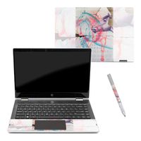 MightySkins Skin Compatible with HP Pavilion x360 14" (2018) - Damaged Horses | Protective, Durable, and Unique Vinyl Decal wrap Cover | Easy to Apply, Remove, and Change Styles | Made in The USA