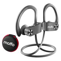 Moffo Wireless Headphones Sport HD Stereo in Ear Earbuds IPX7 Sweatproof Waterproof Headset with Built-in Mic for Gym Running Workout 8 Hours Battery (Gray)