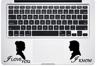 Trackpad Han Solo and Princess Leia Star Wars for MacBook Laptop car Window Coffee Cup Mug Water Bottle Die-Cut Vinyl Decal Sticker