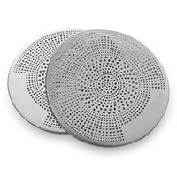 Ceepko Customized Speaker Decorative Cover for Tesla Model 3, Car Front and Rear Door Box Audio Speaker Sticker, Stainless Steel Speaker Circle Modification