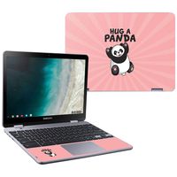 MightySkins Skin Compatible with Samsung Chromebook Plus LTE (2018) - Hug A Panda | Protective, Durable, and Unique Vinyl Decal wrap Cover | Easy to Apply, Remove, and Change Styles | Made in The USA