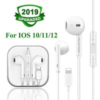 MUXITEK Earphones Headphone with Microphone and Volume Control, Compatible with iPhone 11/11Pro/Max/XS/Max/XR/X/8/Plus/7 and iOS 10/11/12 (White)
