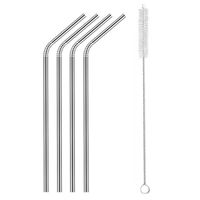 Extra Long Stainless Steel Straws for Zero Degree Tumbler and Yeti Rtic 30 and 20 OZ Cups, Set of 4 Straw and Cleaning Brush
