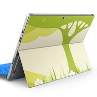 igsticker Ultra Thin Premium Protective Back Stickers Skins Universal Tablet Decal Cover for Microsoft Surface Pro7 / Pro2017 / Pro6 001317 Wood Flower Plant