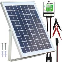 SOLPERK 10W Solar Panel，12V Solar Panel Charger Kit+8A Controller，Suitable for Automotive, Motorcycle, Boat, ATV, Marine, RV, Trailer, Powersports, Snowmobile etc. Various 12V Batteries. (10W Solar)