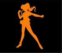 SAILORMOON ANIME SAILOR JUPITOR SILHOUETTE VINYL STICKERS SYMBOL 6" DECORATIVE DIE CUT DECAL FOR CARS TABLETS LAPTOPS SKATEBOARD - WHITE
