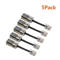 Telephone Cord Detangler, ohCome Anti-Tangle Phone Cable 360 Degree Rotating Landline Swivel Cord Untangler Telephone Accessory Black (5 Pack)