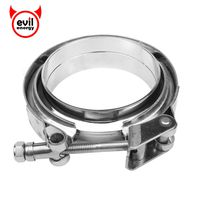 EVIL ENERGY 3.5 Inch Stainless Steel Exhaust V Band Clamp Quick Release Mild Steel Male Female Flange