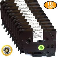 NEOUZA Compatible with Brother TZe231 10 Pack P Touch Label Tape Black on White 12mm(0.47 Inch) x 8m (26.2ft)