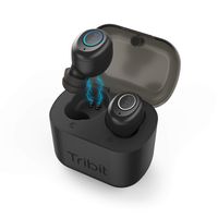 Tribit X1 True Wireless Earbuds - Bluetooth 5.0 3D Stereo Deep Bass 18Hrs Playtime Bluetooth Earbuds for Sports Running, in-Ear Bluetooth Headphones with Built-in Mic Charging Case, Carbon Black