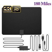 Professional Carbon Fibre 180 Miles TV Antenna Indoor TV Digital HD Channels All Type Television Switch Amplifier Signal Booster Antenna 4K HD Freeview Life Local