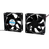 uxcell 2 Pcs DC 24V 80 x 80 x 25mm Brushless 9 Vanes Cooling Cooler Case Fan