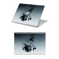 MasiBloom 2 in 1 Protector Sticker Decal Protective Laptop Cover Skin for 13.5" 13.5 inch Microsoft Surface Book 2 (2017 Released) (for 13.5" Surface Book 2, Ink Painting- Grey)