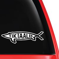 EvolveFISH Tiktaalik Fish Vinyl Decal White 5"