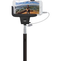 Hype ~ Selfie Stick ~ with Shutter Button and Expandable Cradle ~ Extends 3 Feet (Black)