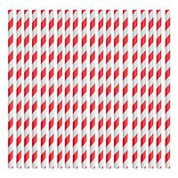 Rink Drink Biodegradable Paper Drinking Party Wedding Celebration Straws - Red and White - Party Wedding Celebration Pack of 25
