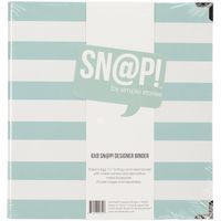 Simple Stories Snatp! Robins Egg Striped Designer Binder, 6" x 8"