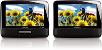 Philips PD7012/37 7-Inch LCD Dual Screen Portable DVD Player, Black (Discontinued by Manufacturer)