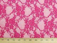 SyFabrics Stretch lace Fabric 58 inches Wide Fuchsia