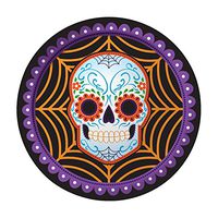 Creative Converting 8 Count Sturdy Style Paper Dinner Plates, 8.75", Day of the Dead