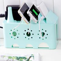 Storage Box,IEason Clearance Sale! Home Power Plug Socket Anti-Dust Storage Box Cable Wire Cord Organizer Case Box (Blue)