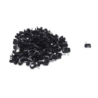 Tulead 200PCS Black Cable Clips Nail-in Coax Clamps 0.3" Slot Length Tacks Wire Clips
