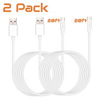 Agoz 2Pack 20ft Power Micro USB Extension Cable Cord for Wyze Cam, Yi Camera, Oculus Go, Echo Dot Kid, Nest Cam, Netvue, Arlo Pro Q, Blink, Furbo Dog Home Smart Security, Kasa Cam Indoor, Kasa Spot